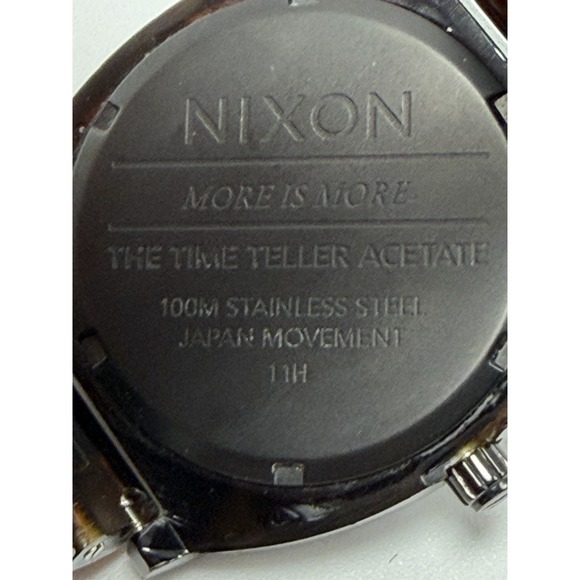 Nixon The Time‎ Teller Acetate Ladies Tortoise New Battery 39MM 6\